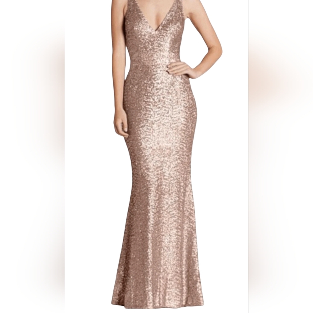 Dress the Population Karina Gold Sequin Mermaid Gown - Picture 7 of 8
